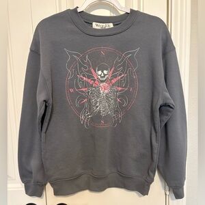 Gray Skeleton Graphic Men's Sweatshirt